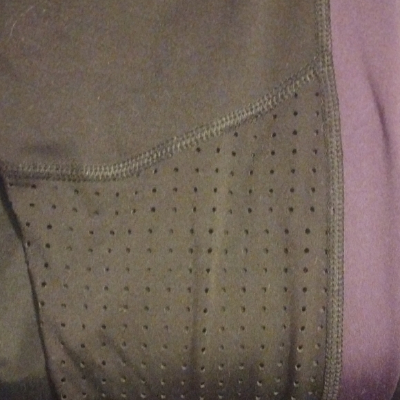 Avia Black and Purple Leggings with Orange Reflective Stripe​​ - Picture 3 of 5